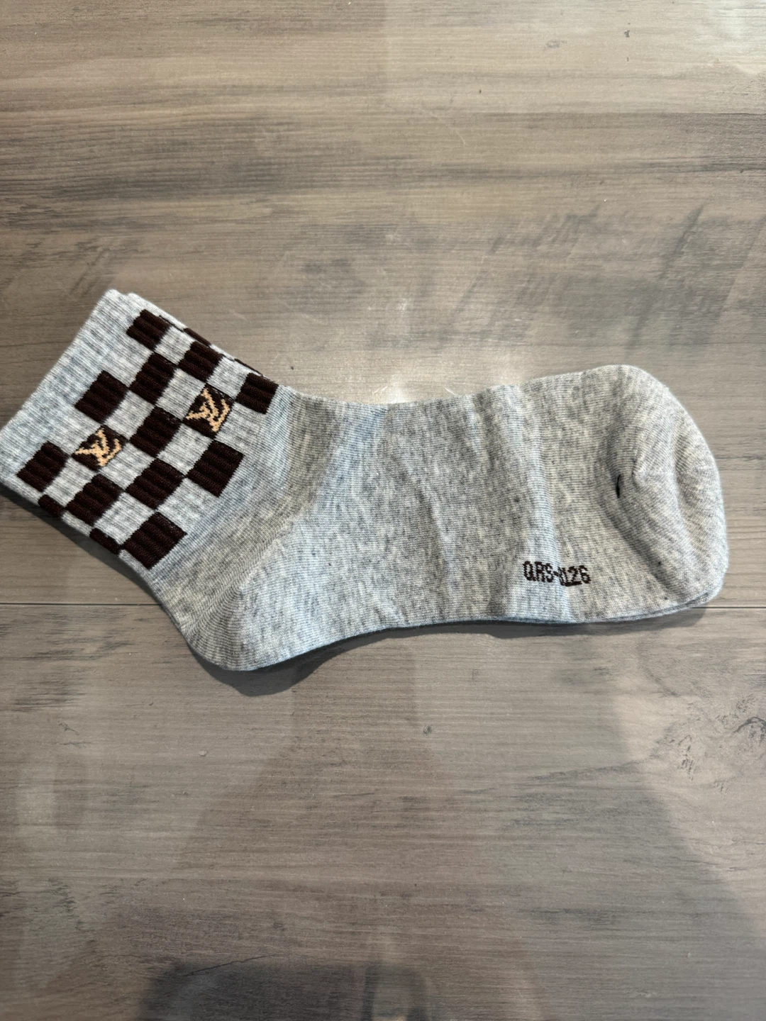 Grey checkered ankle socks - photo 2