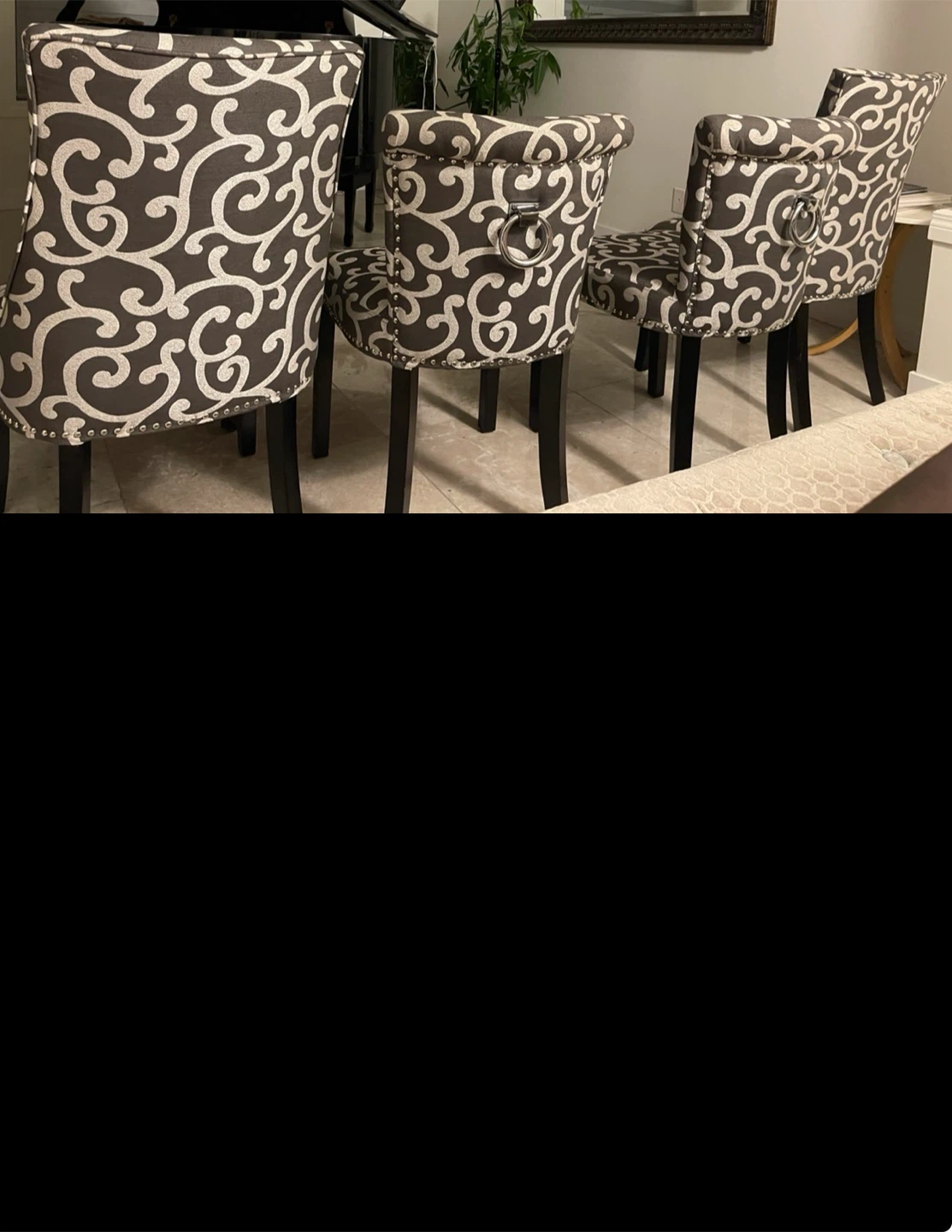 4 Beautiful Fabric Dining Chairs - Springbank Hill - photo 3