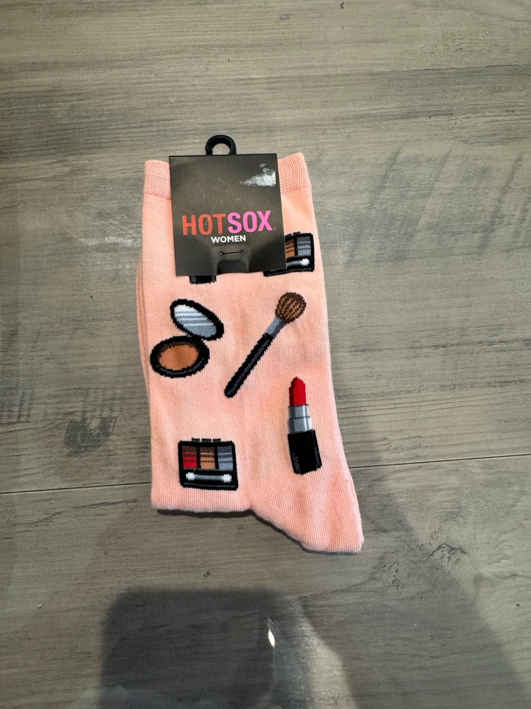 Hot Sox Women's Makeup Print Crew Socks