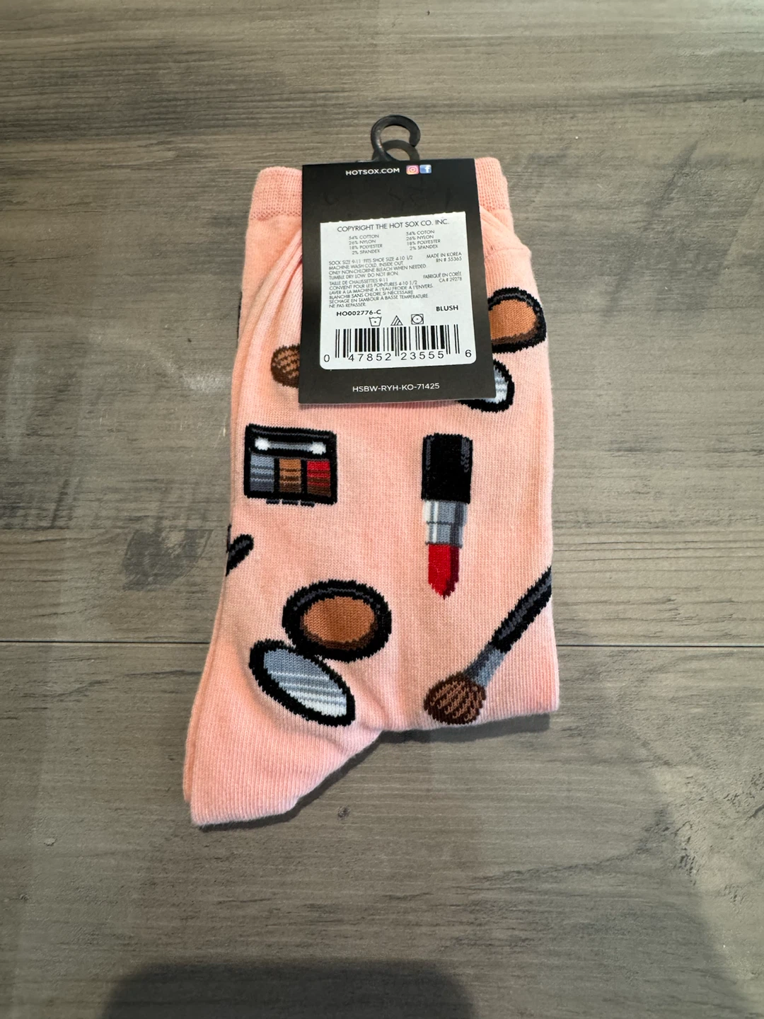 Hot Sox Women's Makeup Print Crew Socks - photo 2