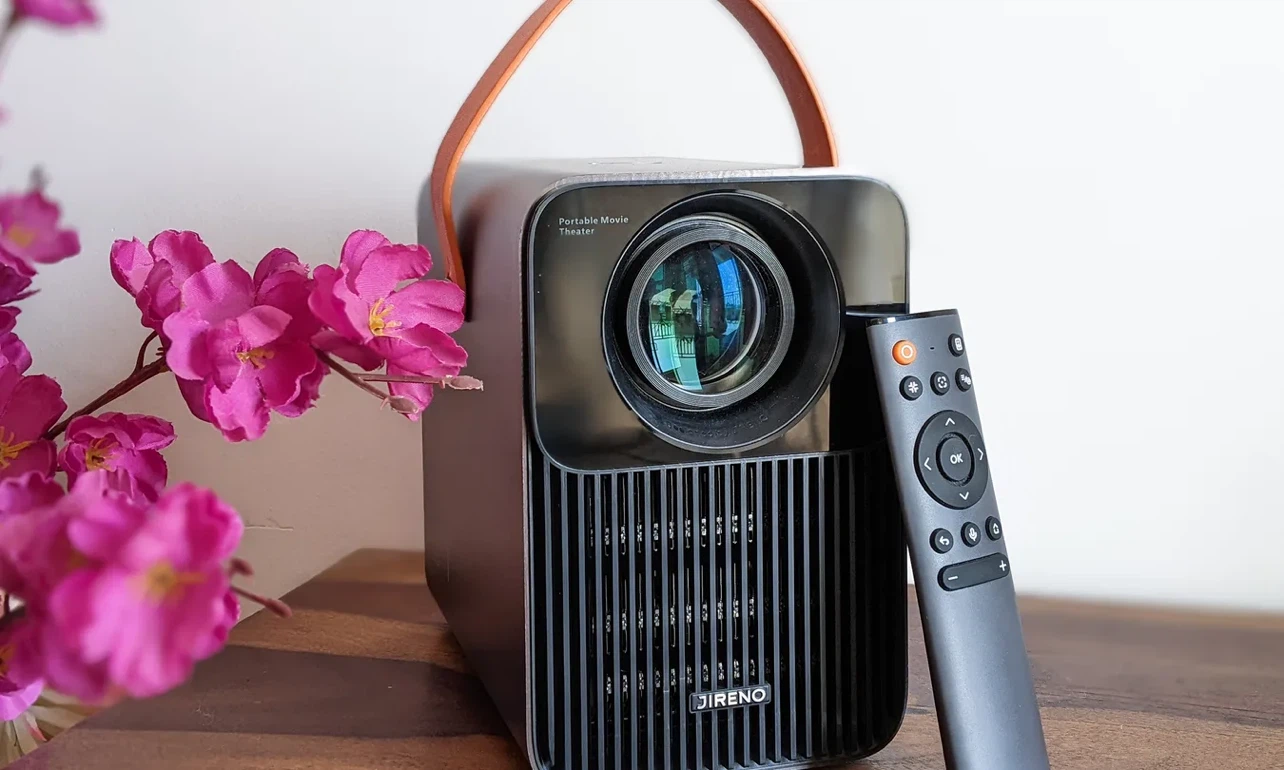 Jireno Portable Mini Projector with Remote and Case