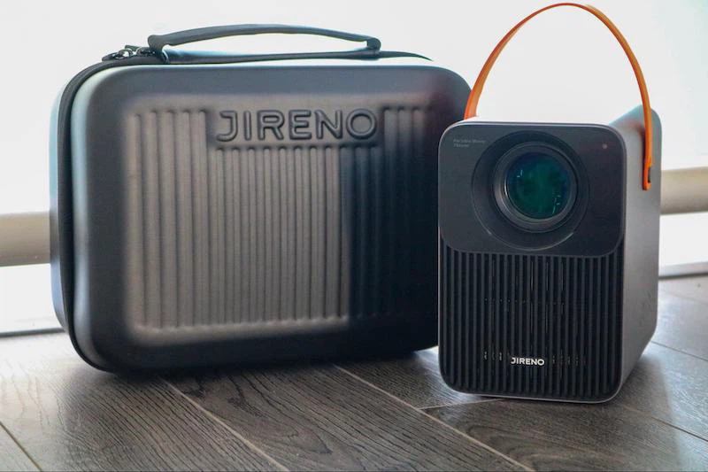 Jireno Portable Mini Projector with Remote and Case - photo 2