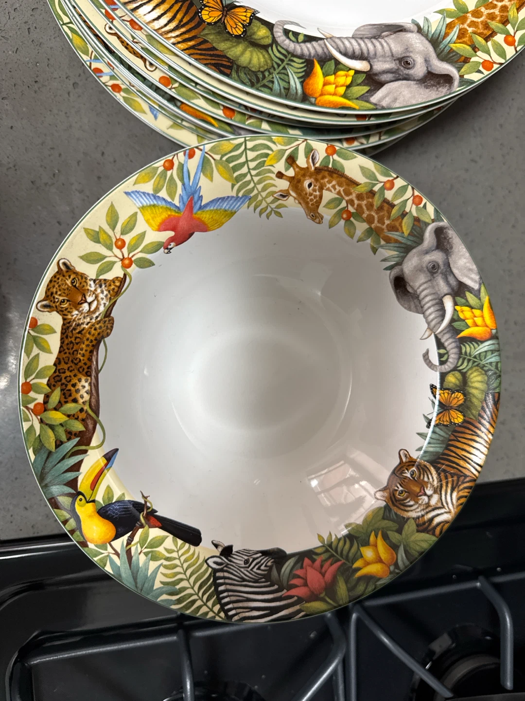 Oneida Jungle Animals Plates and Bowls Set (8) - photo 3