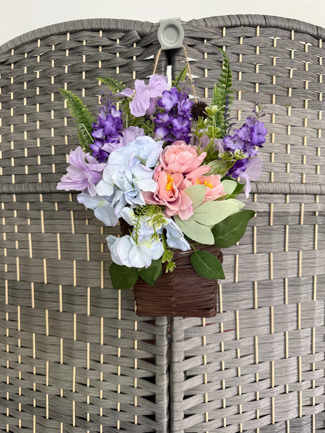 Handcrafted Hanging Artificial Flower Arrangement
