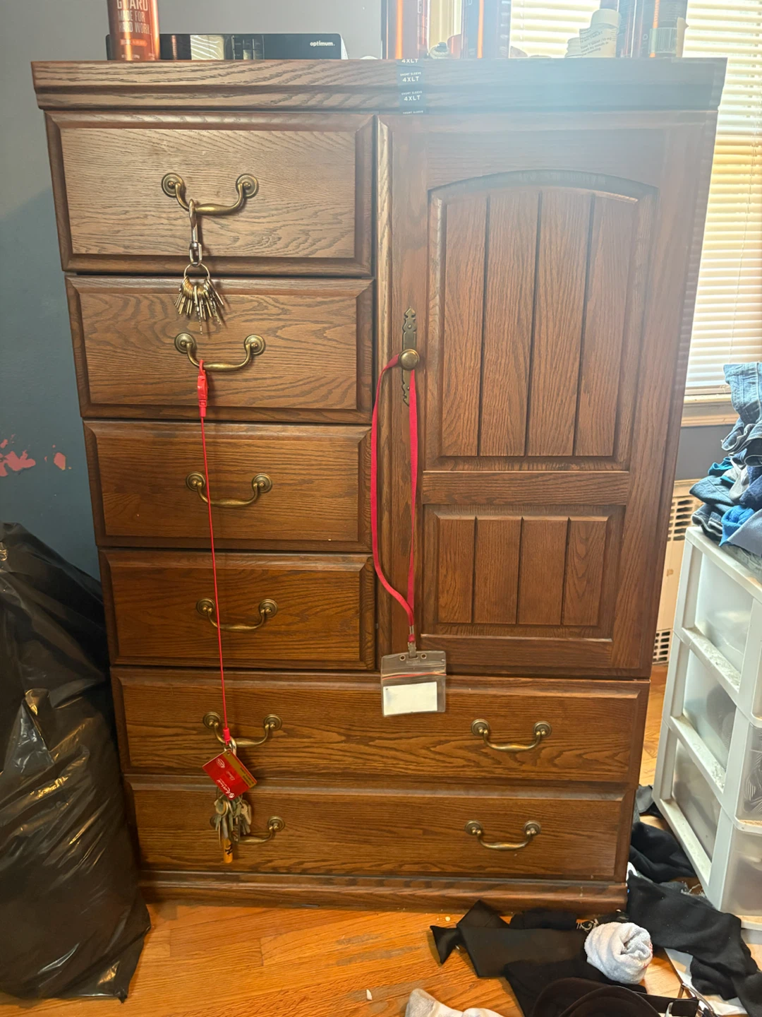 Wooden Dresser with Cabinet