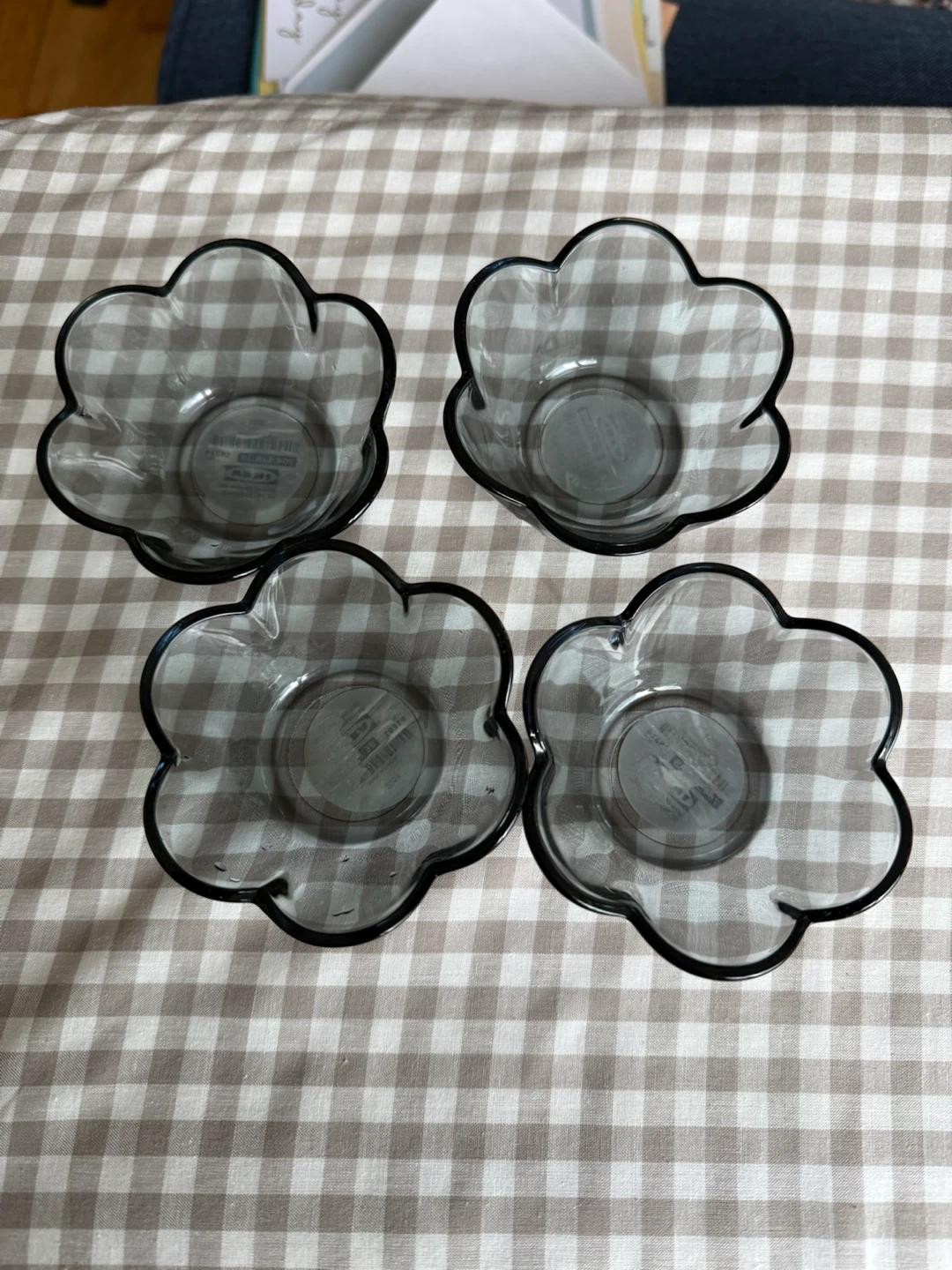 IKEA Glass Flower Bowl Set - Set of 4 with 8 candles - photo 5