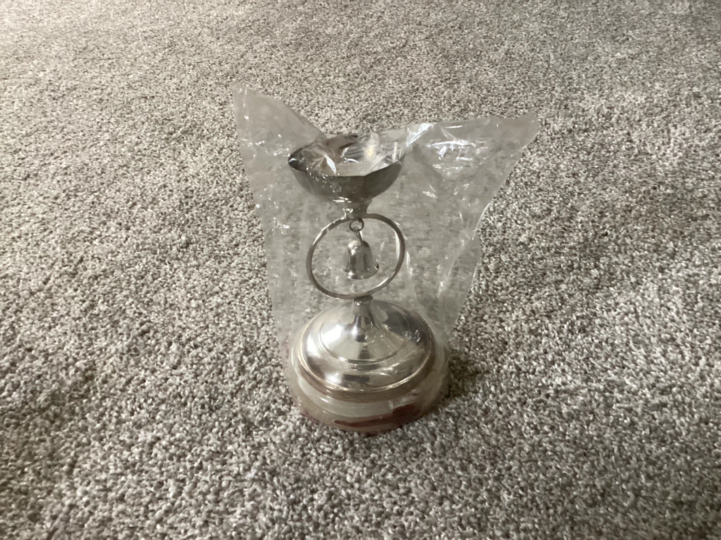 Vintage Silver Tone Bell and Cup with Presentation Box