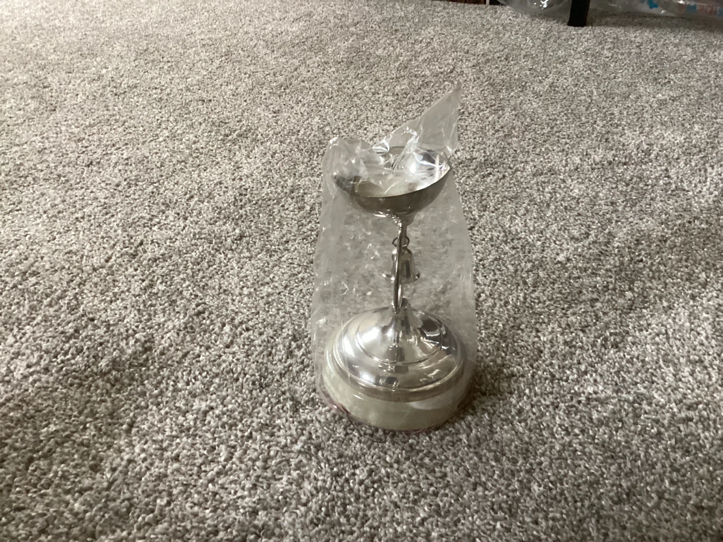 Vintage Silver Tone Bell and Cup with Presentation Box - photo 2