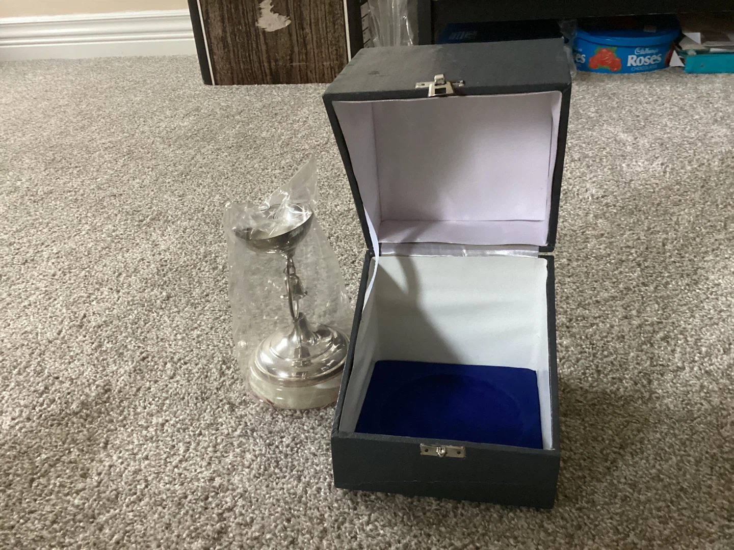 Vintage Silver Tone Bell and Cup with Presentation Box - photo 3