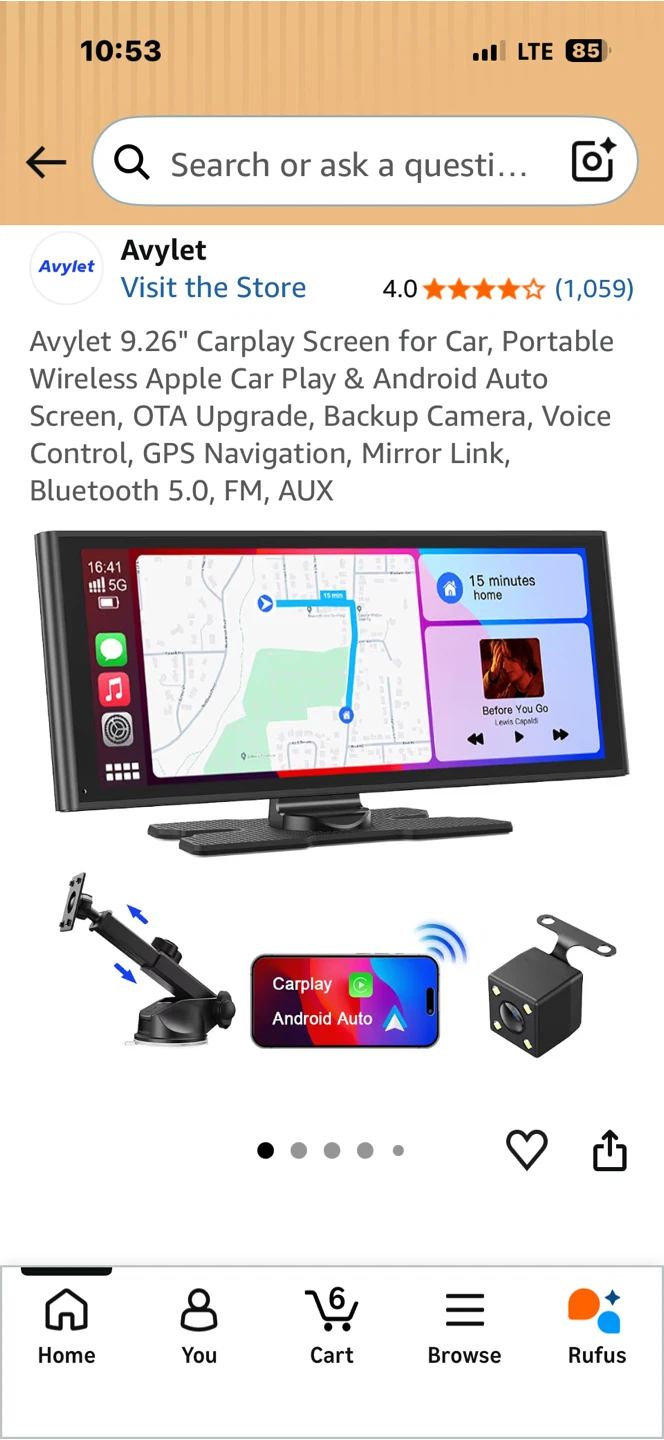 Avylet 9.26" Portable Wireless CarPlay & Android Auto Screen - photo 2