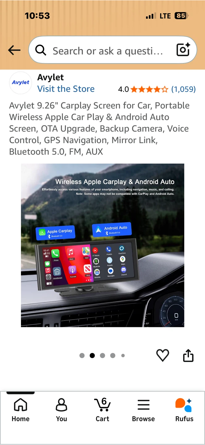Avylet 9.26" Portable Wireless CarPlay & Android Auto Screen - photo 3