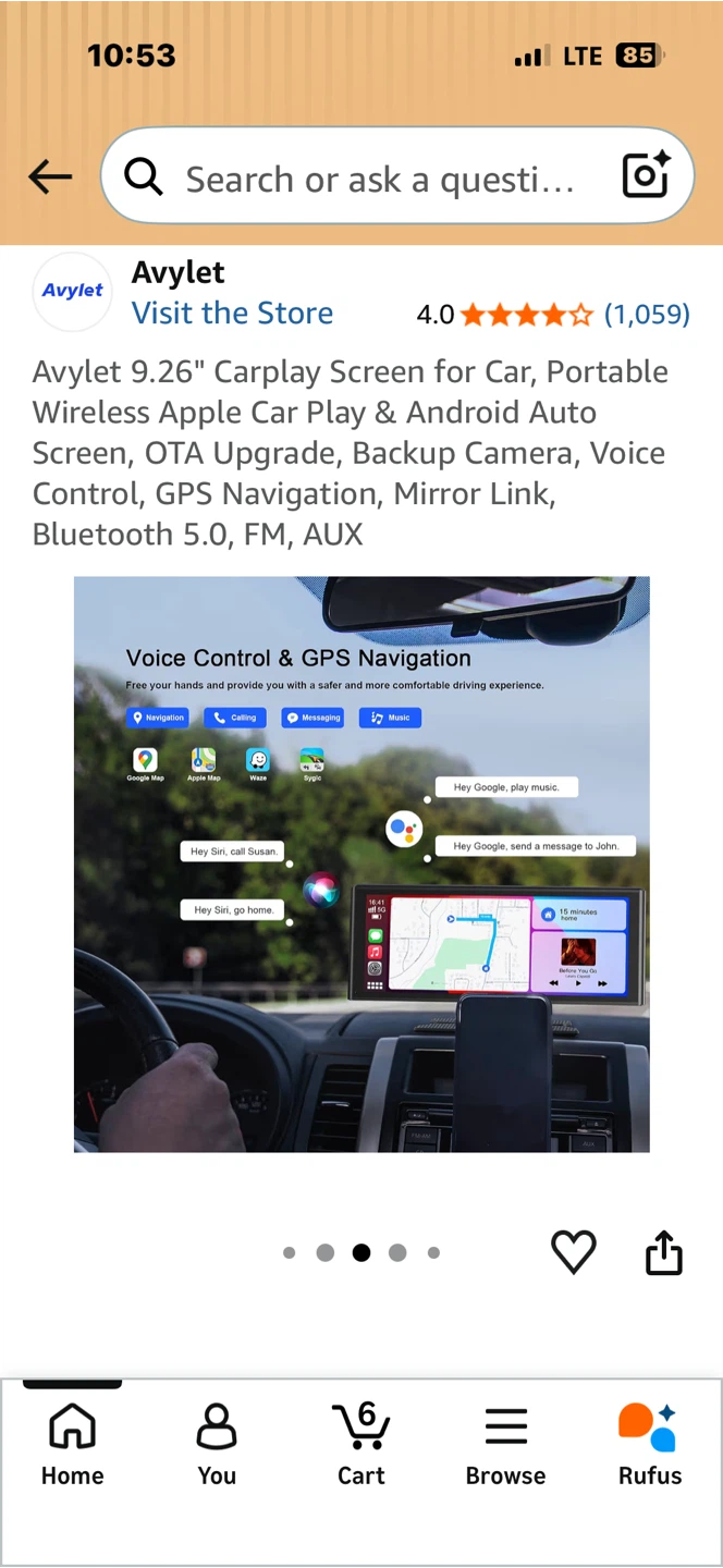 Avylet 9.26" Portable Wireless CarPlay & Android Auto Screen - photo 4