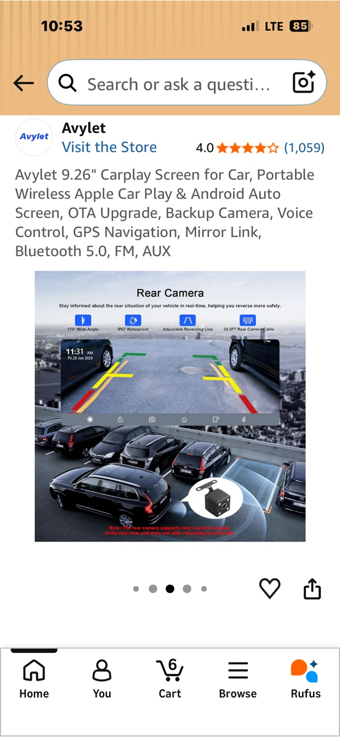 Avylet 9.26" Portable Wireless CarPlay & Android Auto Screen - photo 5
