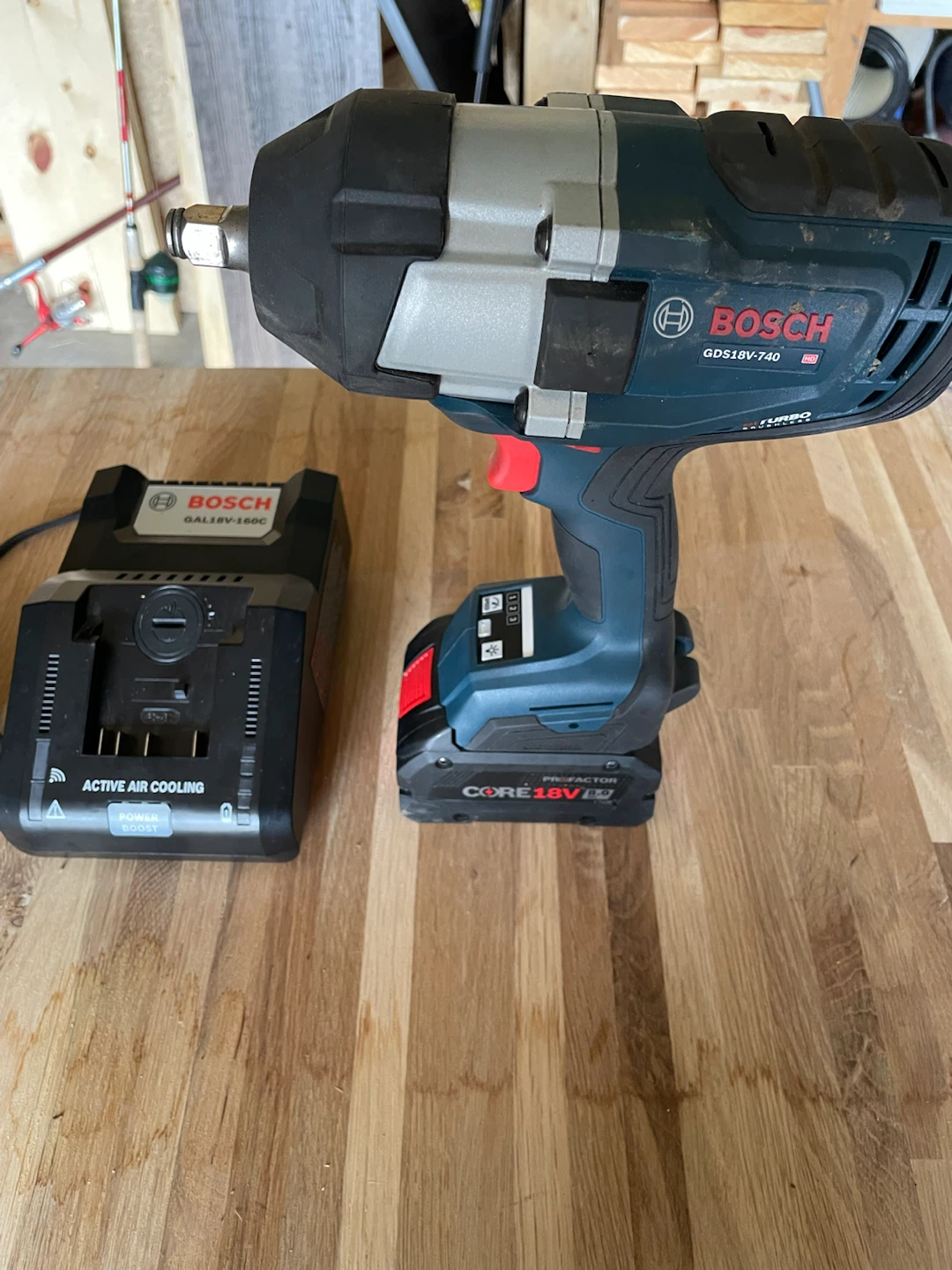 Bosch GDS18V-740 Impact Wrench Kit with 8.0 Ah Battery & Charger - photo 2