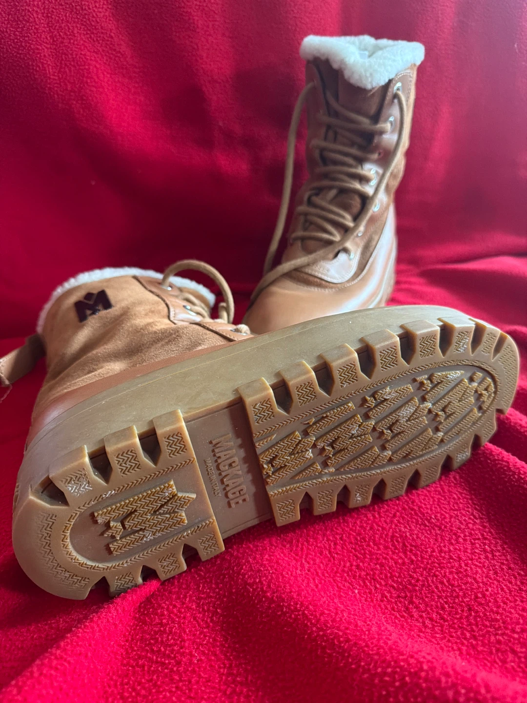Mackage Chestnut Suede & Leather Lug-Sole Boots - photo 2