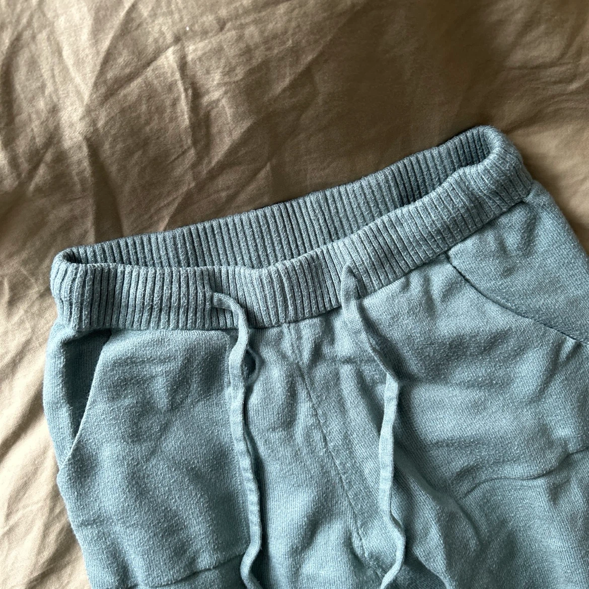 Light Blue Knit Joggers - Size S - photo 2