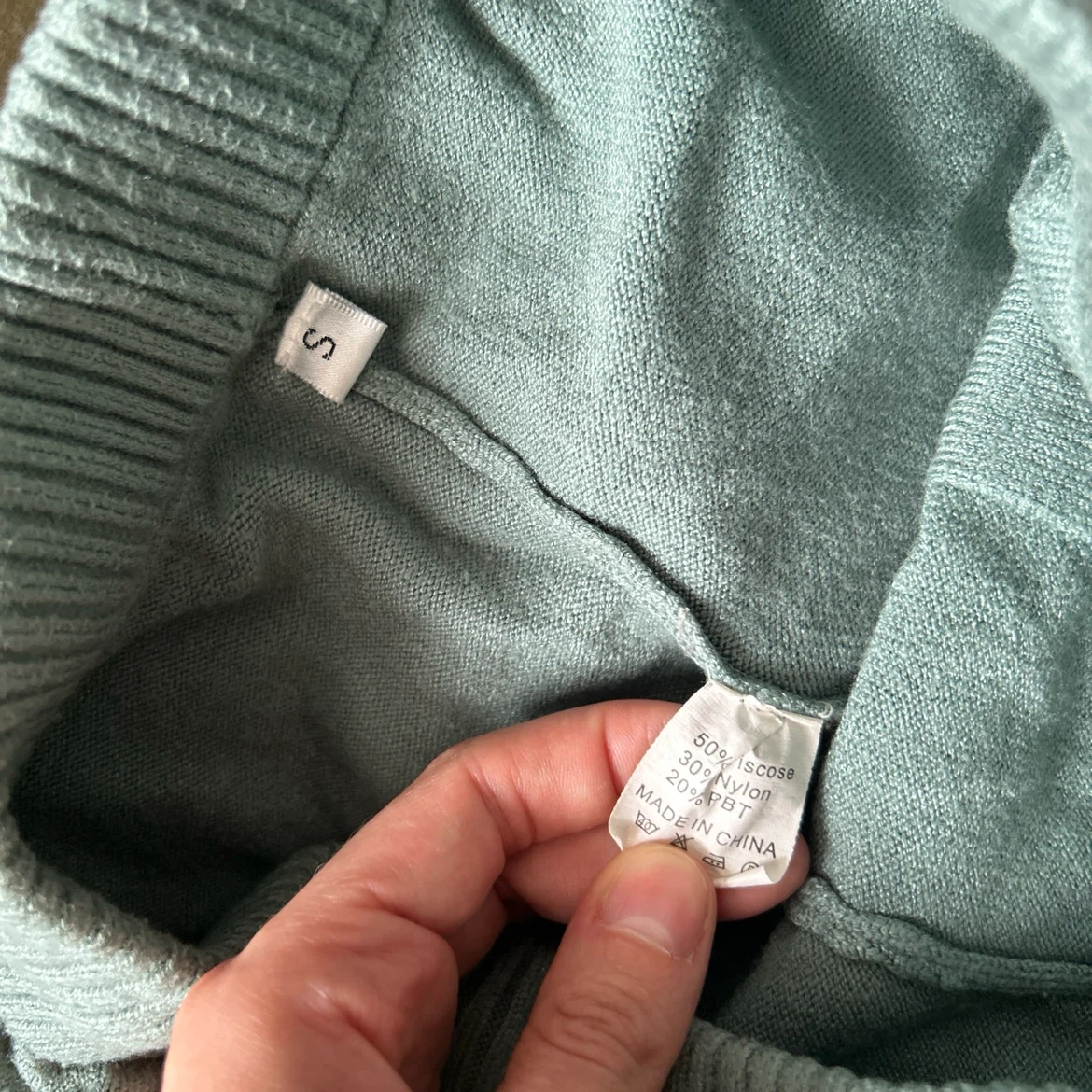 Light Blue Knit Joggers - Size S - photo 3