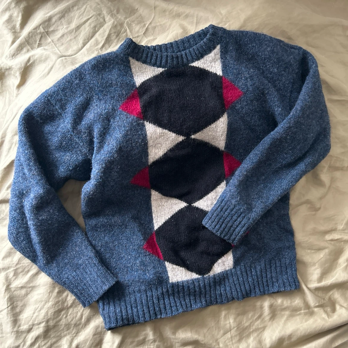 Blue Argyle Sweater
