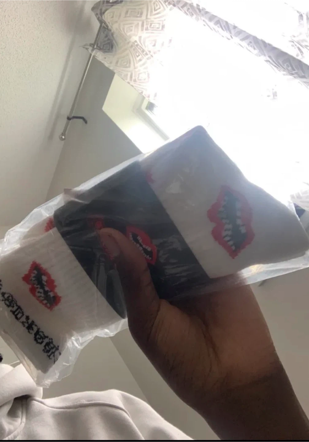 Chrome Hearts Socks - White with Red Lips - photo 3