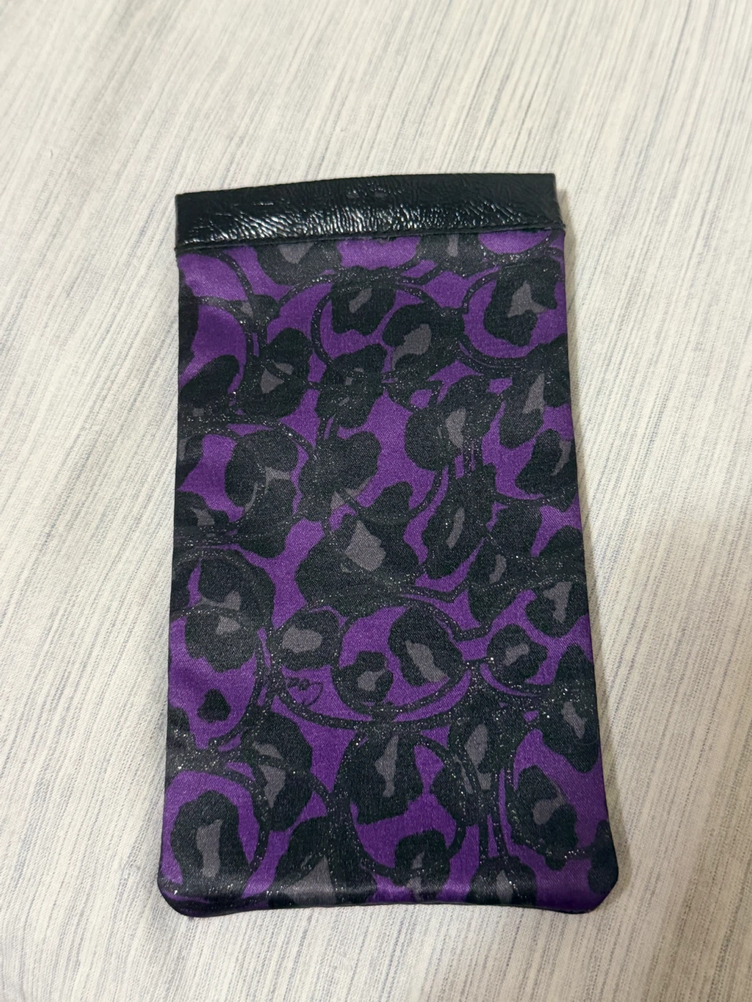 y2k Coach Purple Leopard Print Sunglass Pouch - photo 2