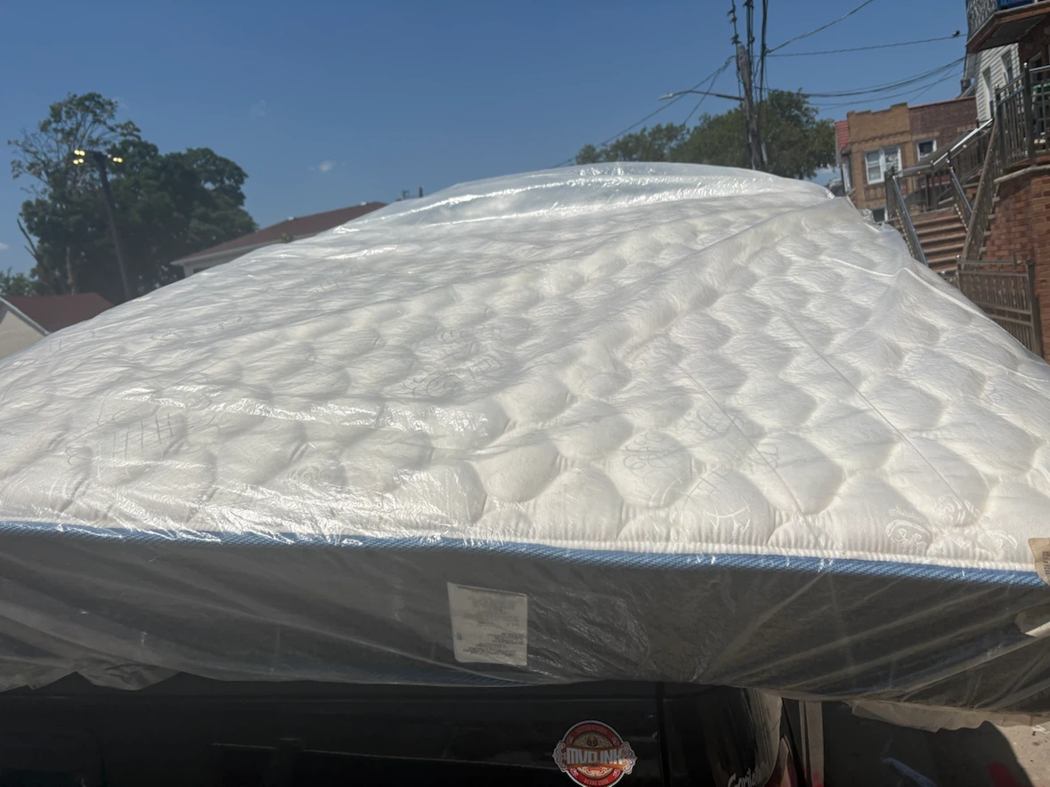 Mattress in plastic wrap queens