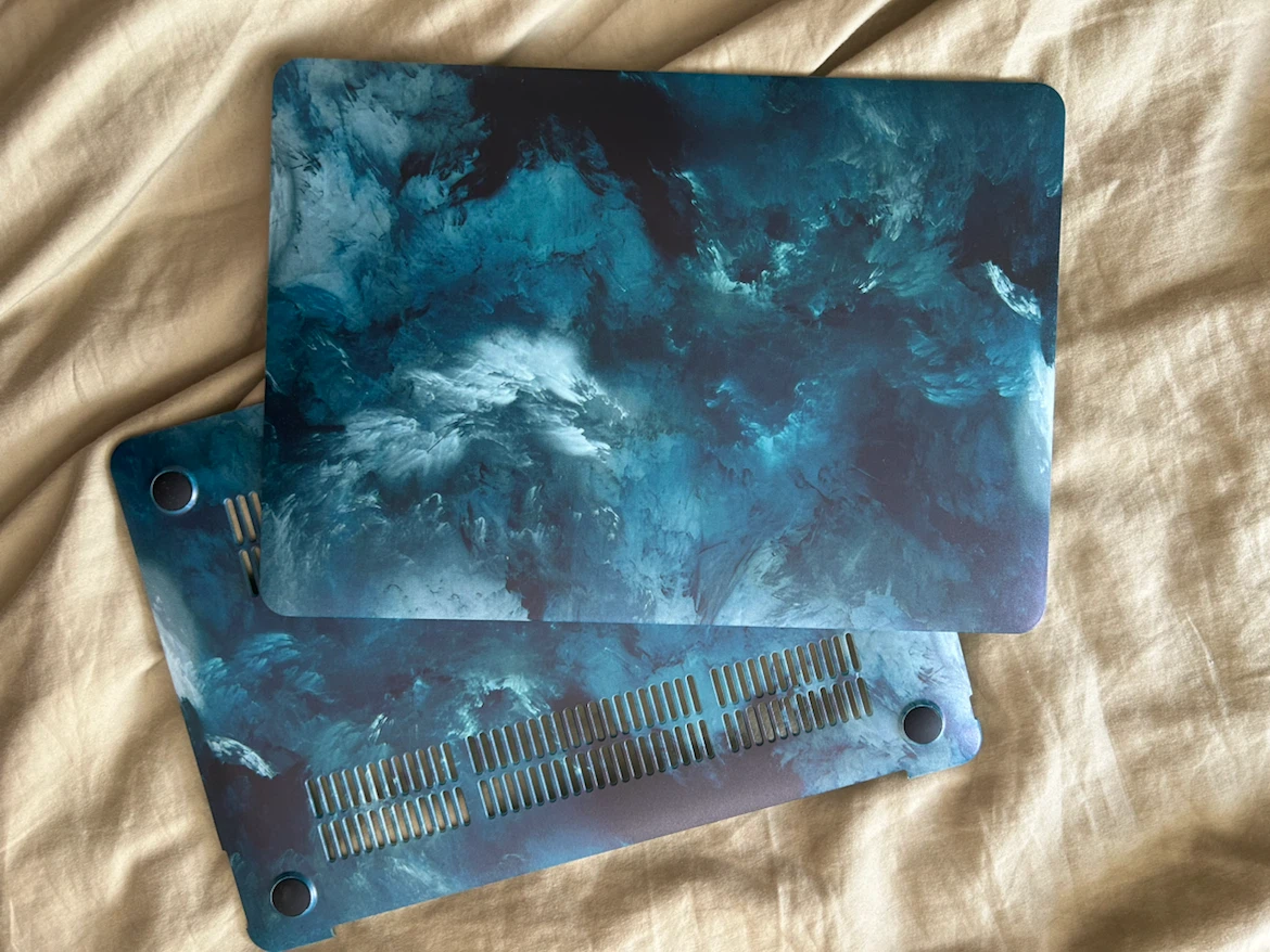 Laptop Case - Blue Swirl Design