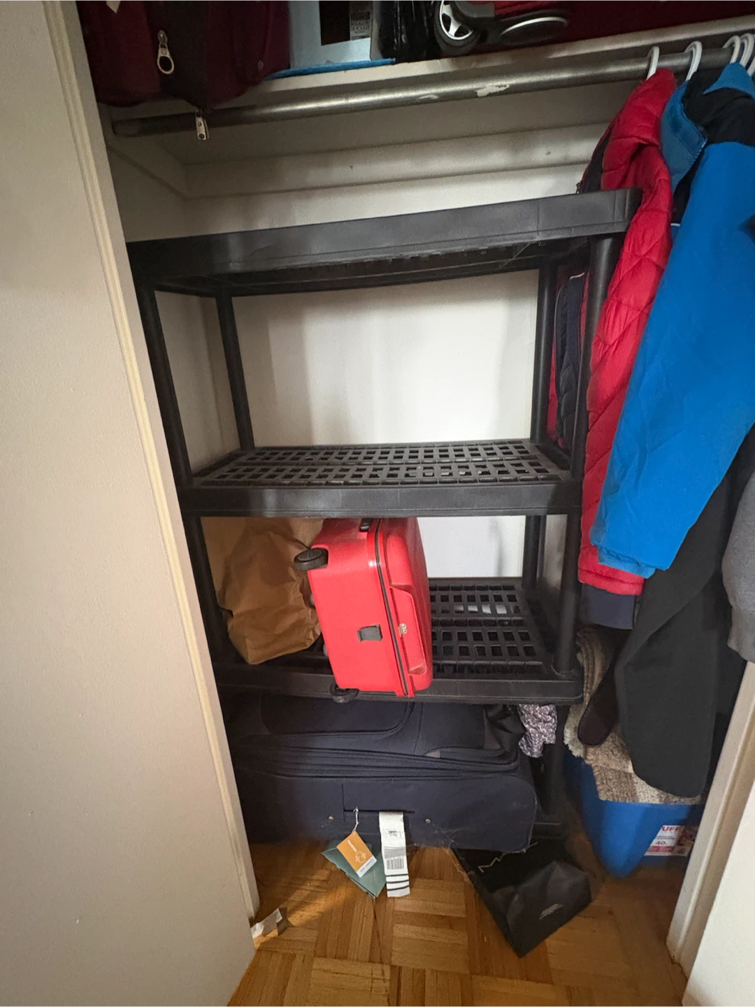 Plastic Storage Rack/ Shelving Unit, 36 x 18 x 72-in