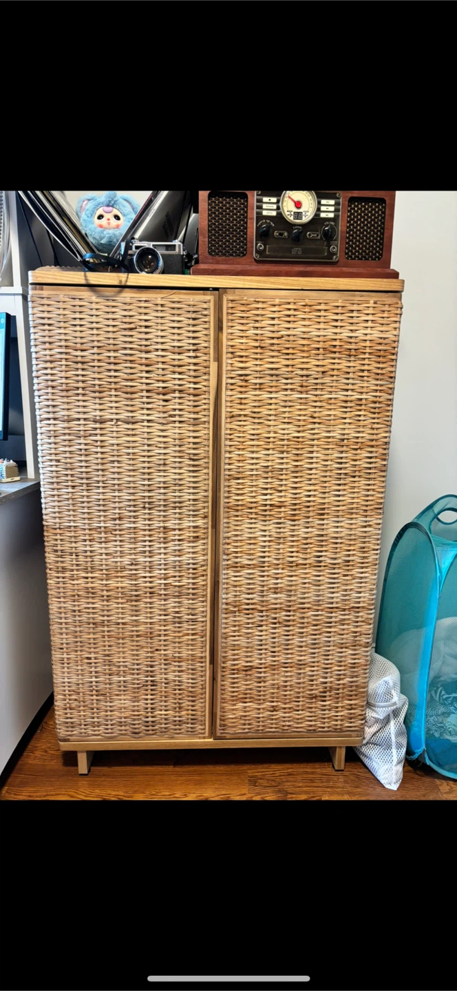 Wicker cabinet