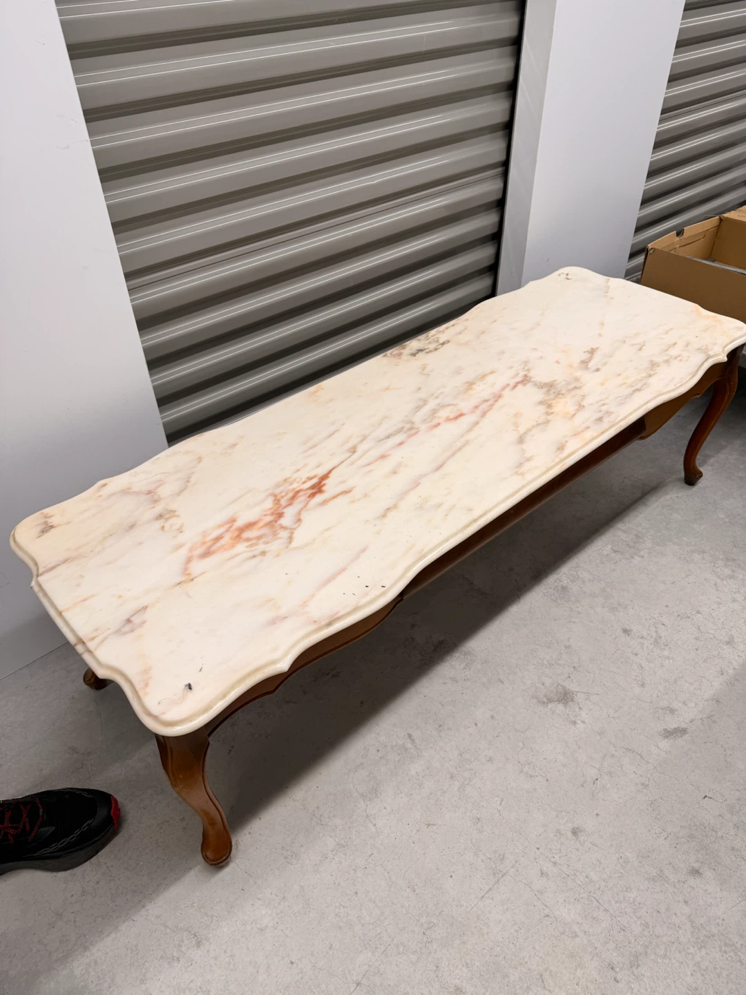 Vintage Marble Coffee Table - French Provincial Glam ✨