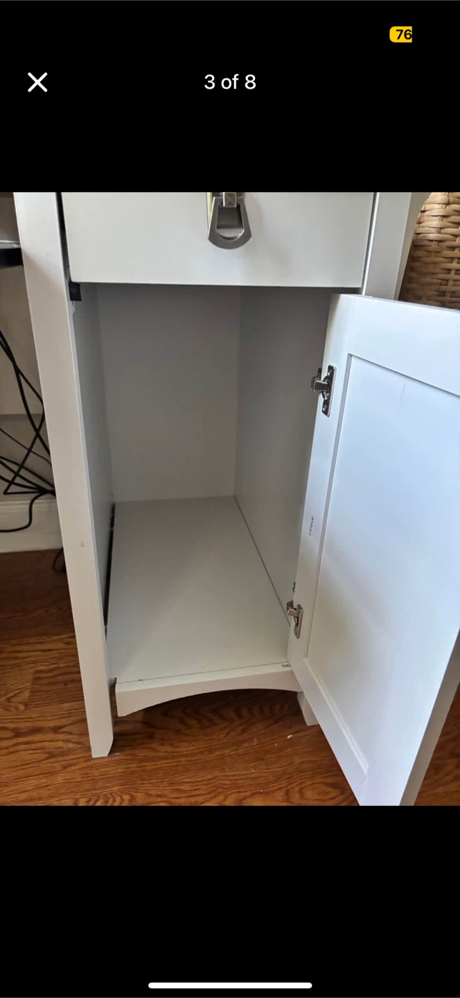 White Desk with Hutch and Keyboard Tray - photo 3