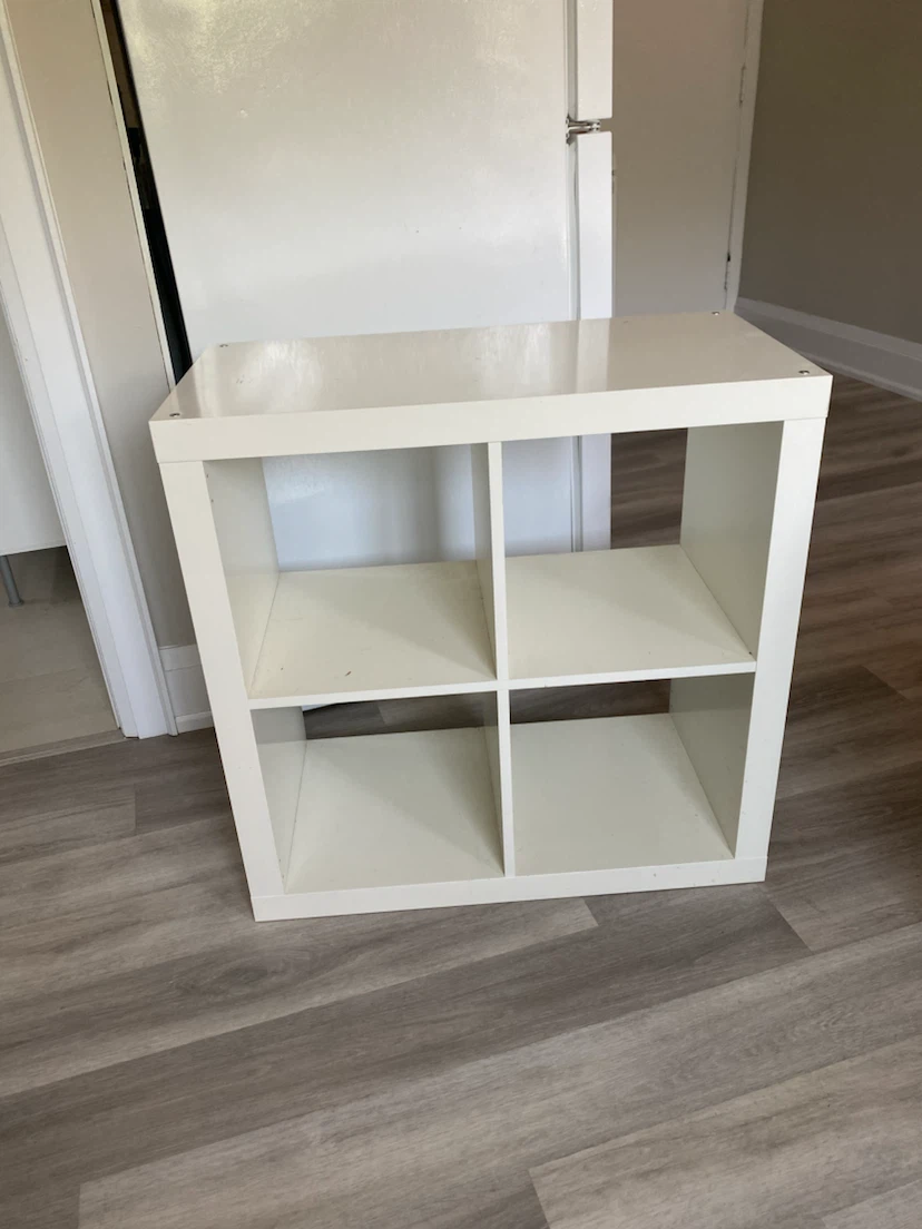 White Ikea Storage Shelf - photo 2