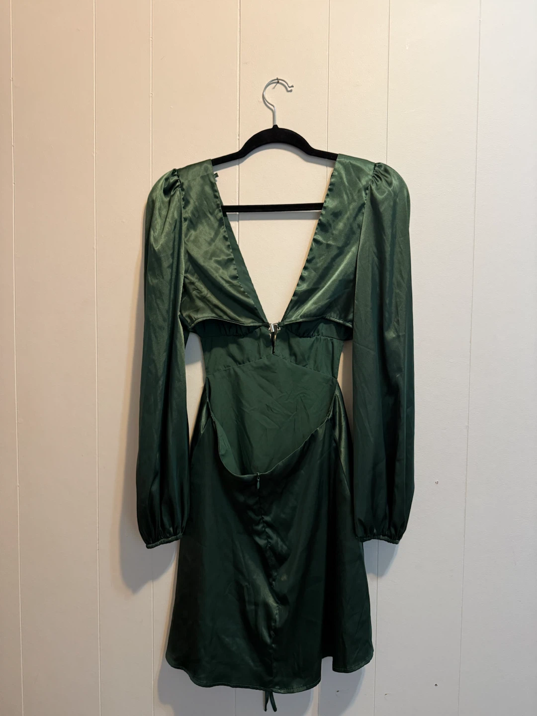 Green Satin Mini Dress - photo 2
