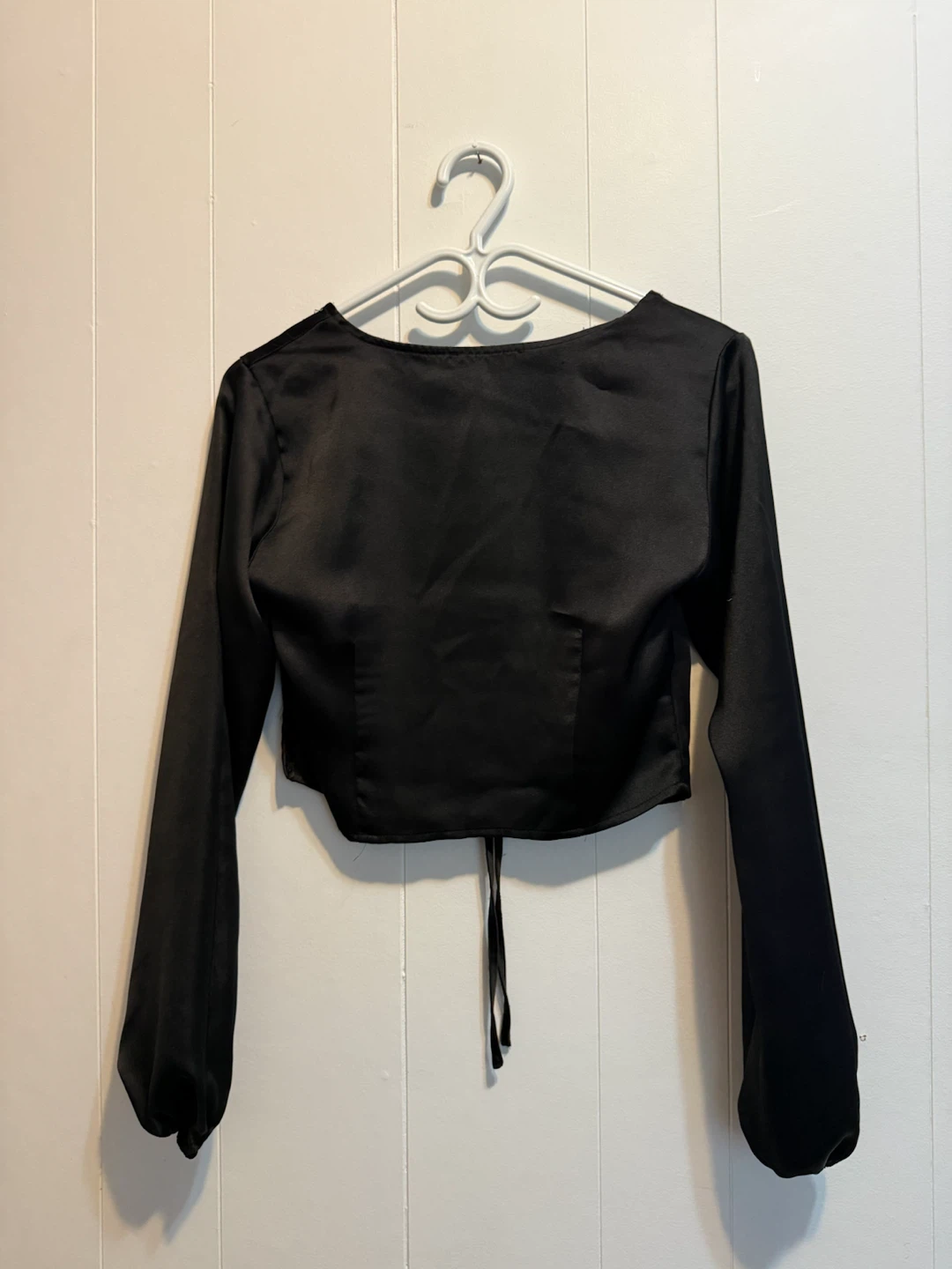 Black Forever 21 Ruched Cropped Top - photo 3