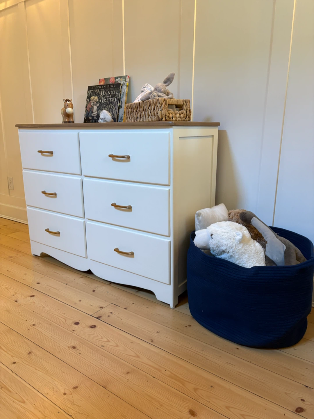 Refinished Maple Wood 6-Drawer Dresser with Wood Top - photo 3