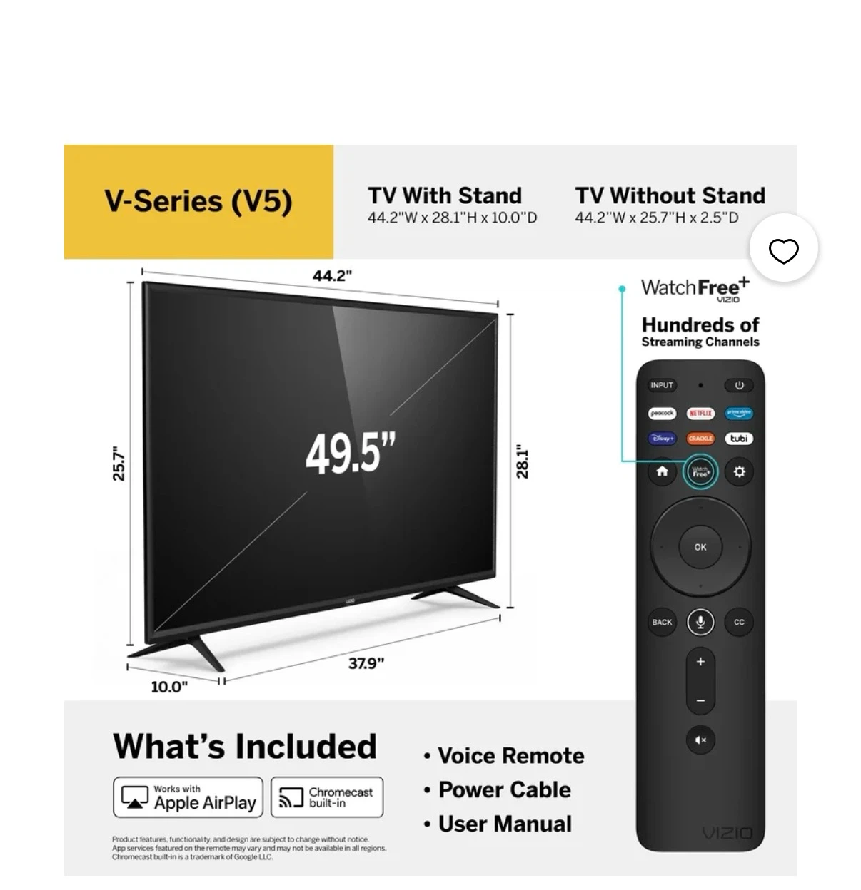VIZIO V-Series 50in 4K LED Smart TV - photo 3