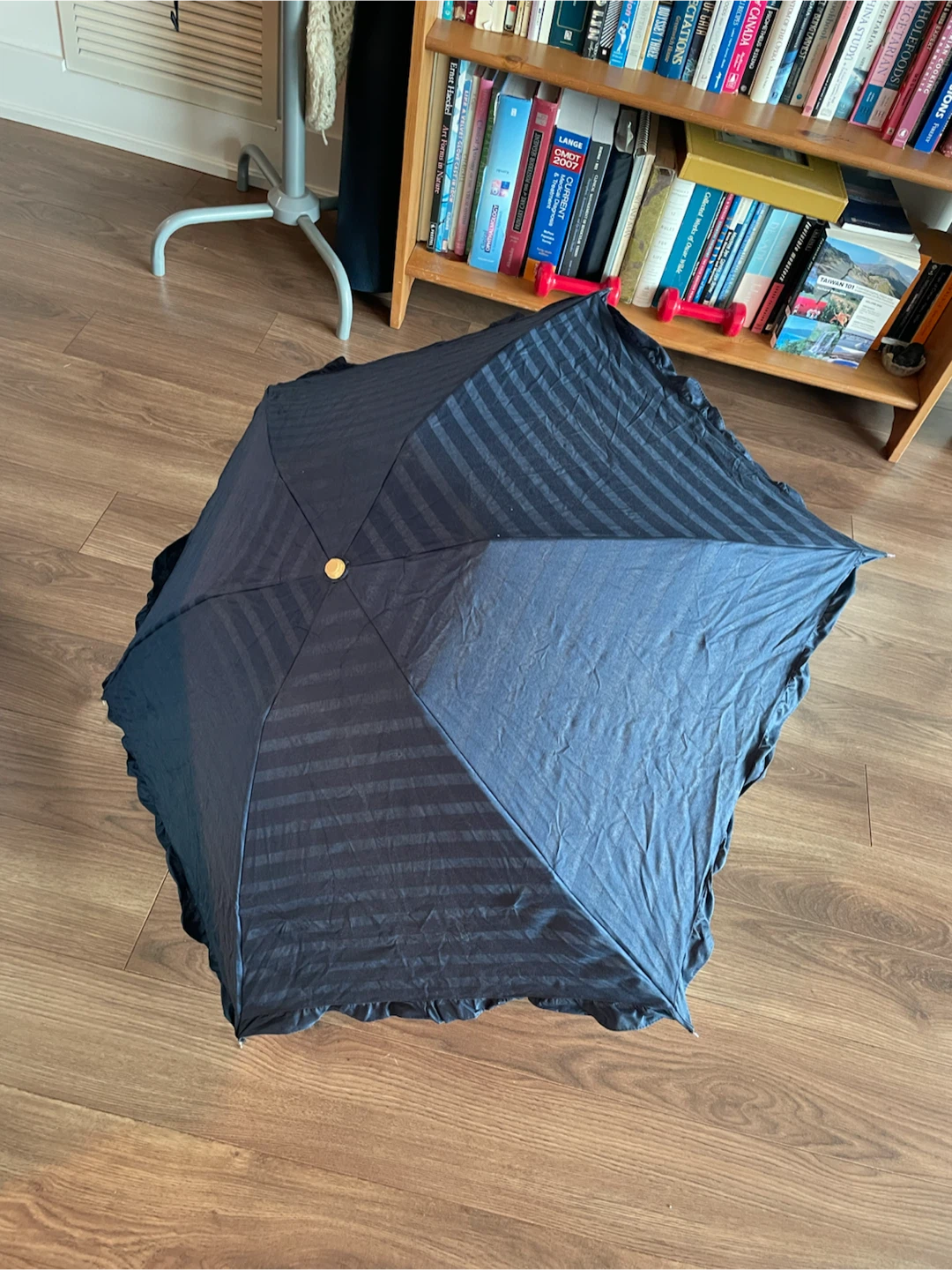 Dark Blue Striped Umbrella