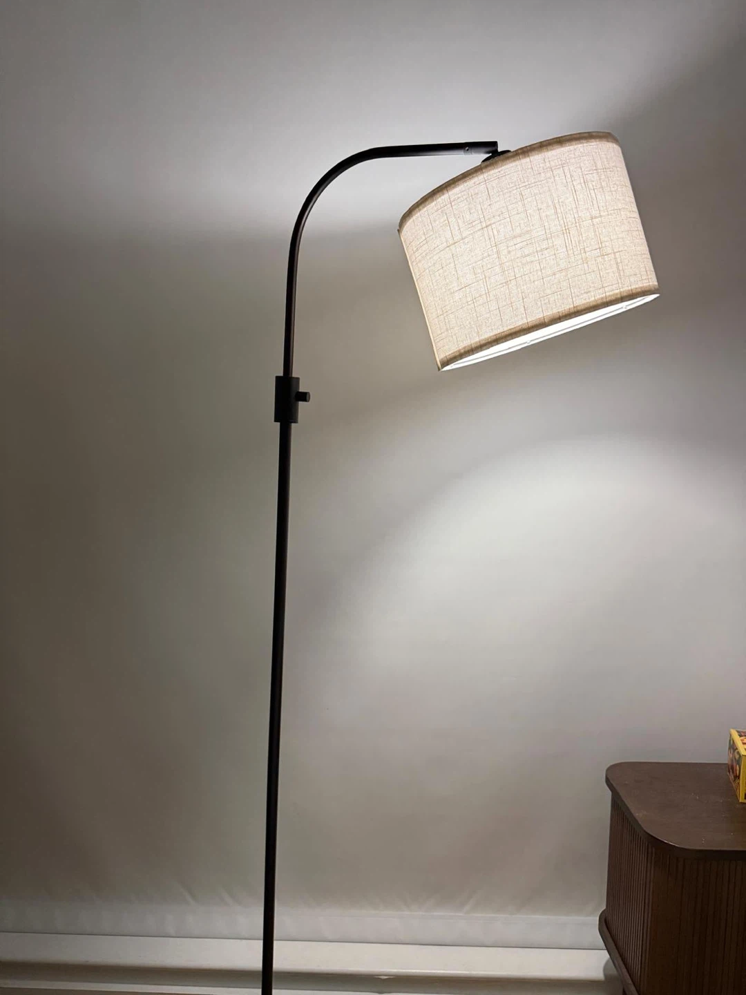 Floor lamp with white shade