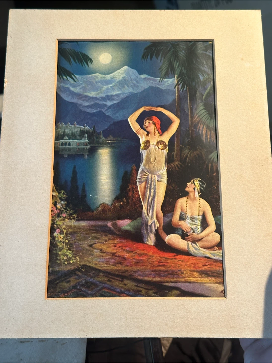 Vintage 1925 Art Deco Exotic Flapper Print L. Goddard