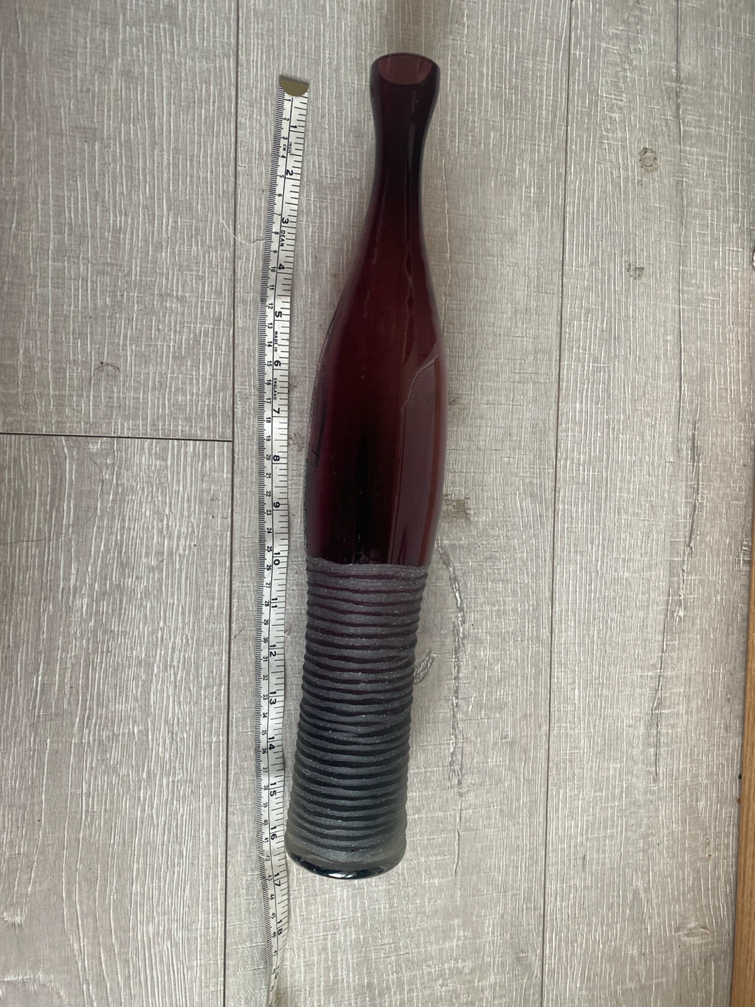 Tall Purple Art Glass Decorative Vase – 40 cm (16”) - photo 4