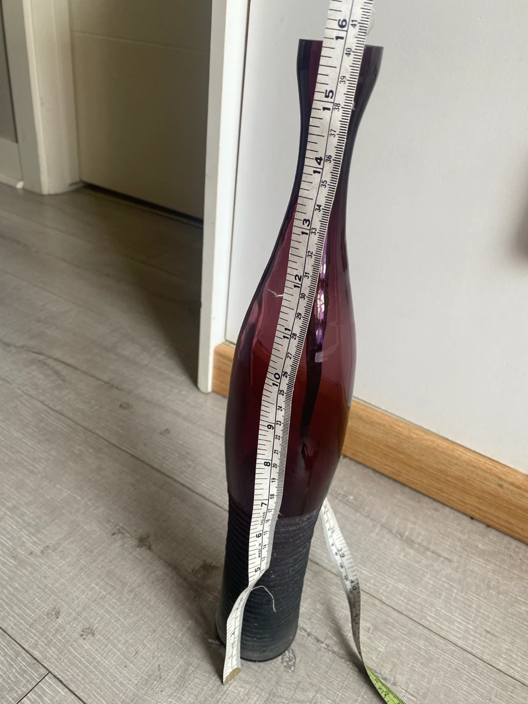 Tall Purple Art Glass Decorative Vase – 40 cm (16”) - photo 5