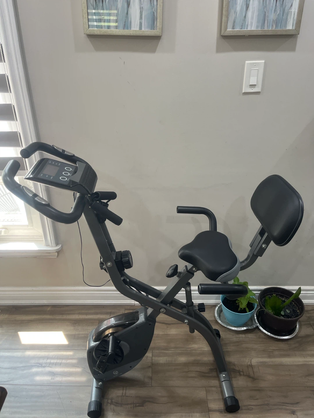 Exercise Bike with resistance band handle