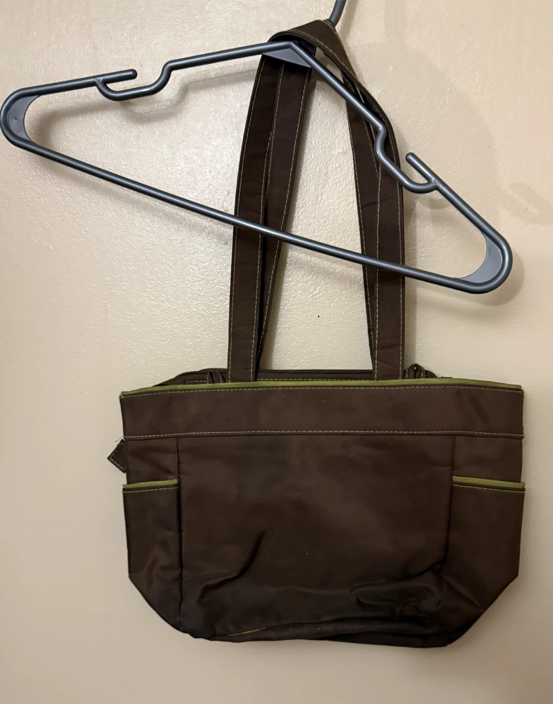 Brown with Green Trim On the Go Diaper Bag - photo 2
