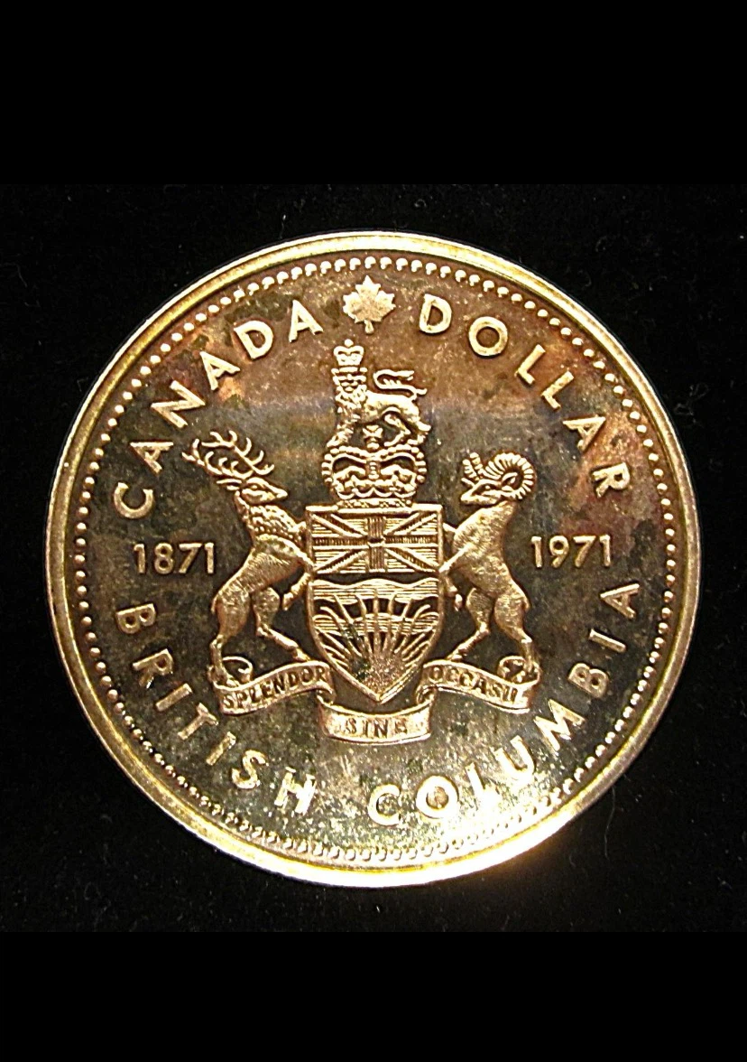 1971 British Columbia Canada Dollar Coin