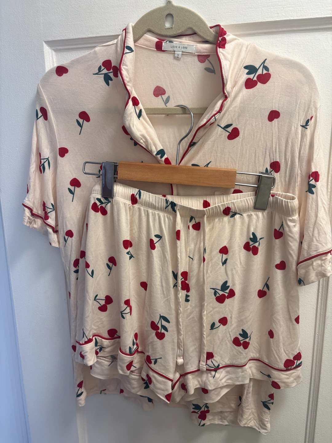 Love & Lore Cherry Print Pajama Set