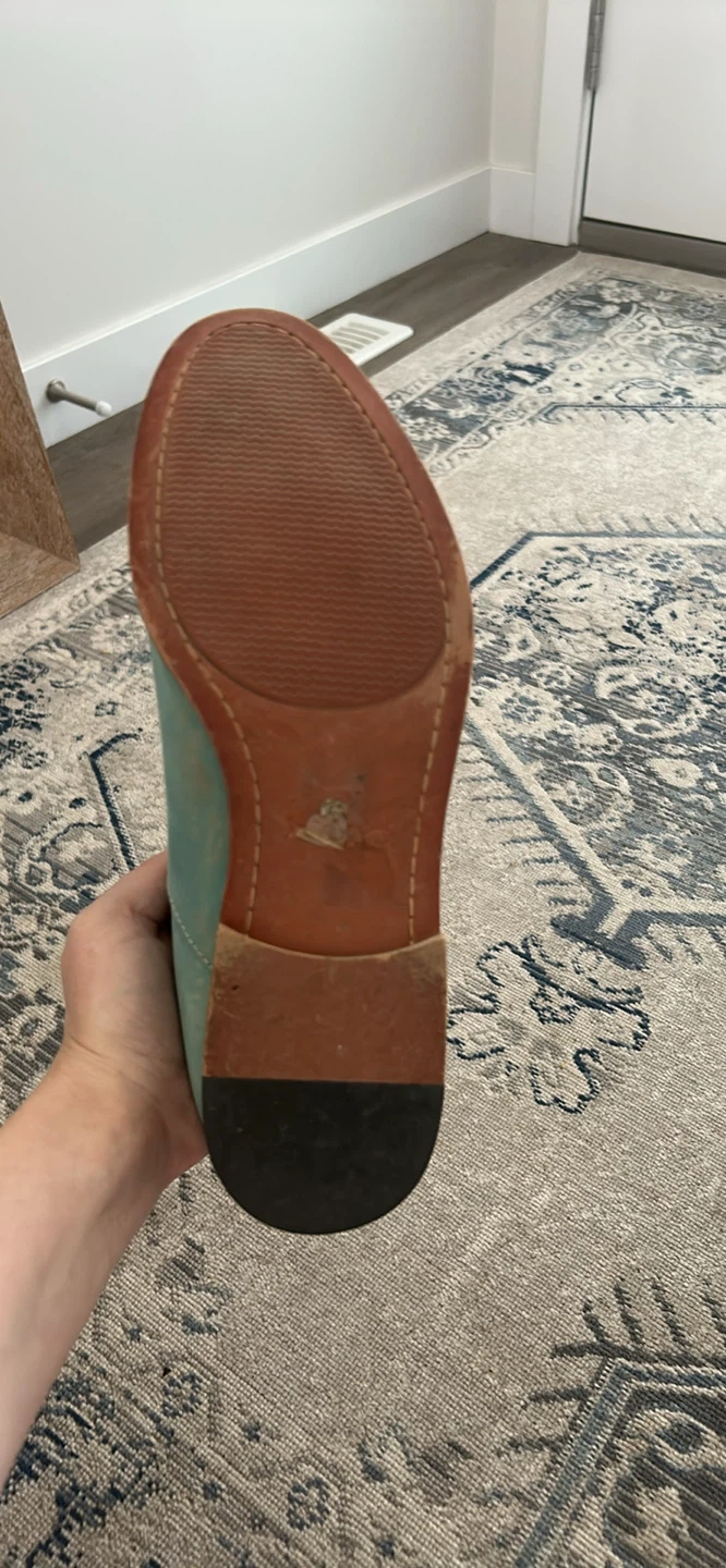 Aqua Suede Oxford Shoes - photo 3