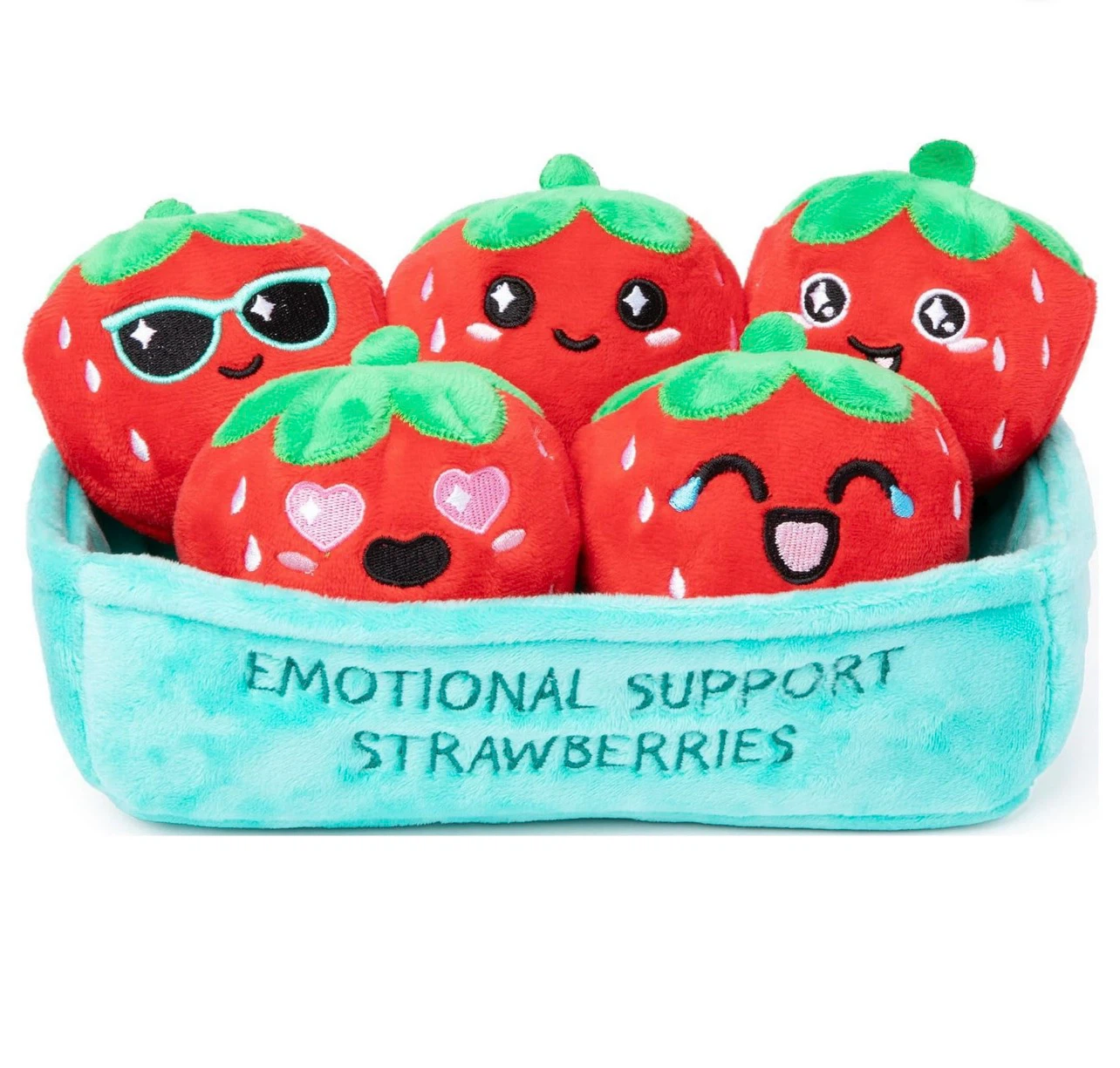 Emotional Support Strawberries Plush Toy Set