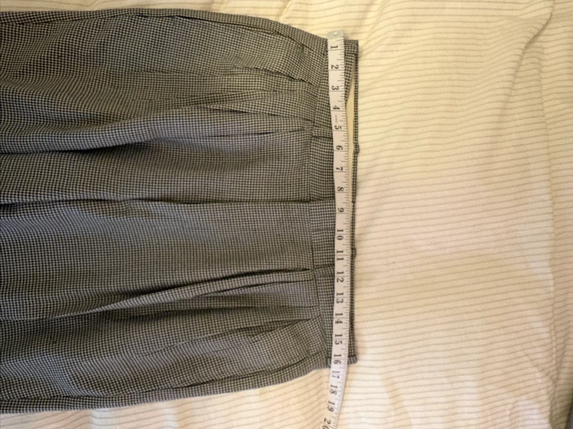 Grey Plaid Pleated Dress Pants - photo 3