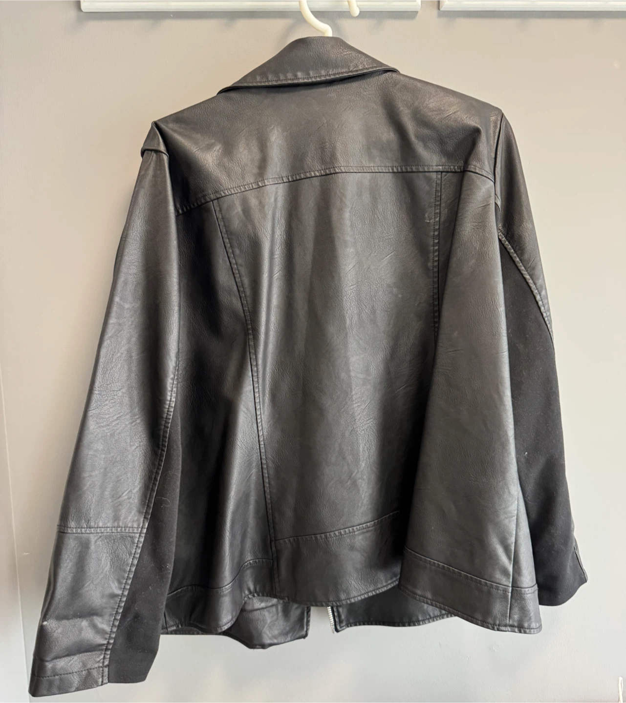Black Faux Leather Moto Jacket - photo 2