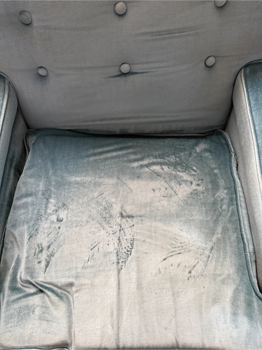 Vintage Teal Velvet Armchair - photo 4