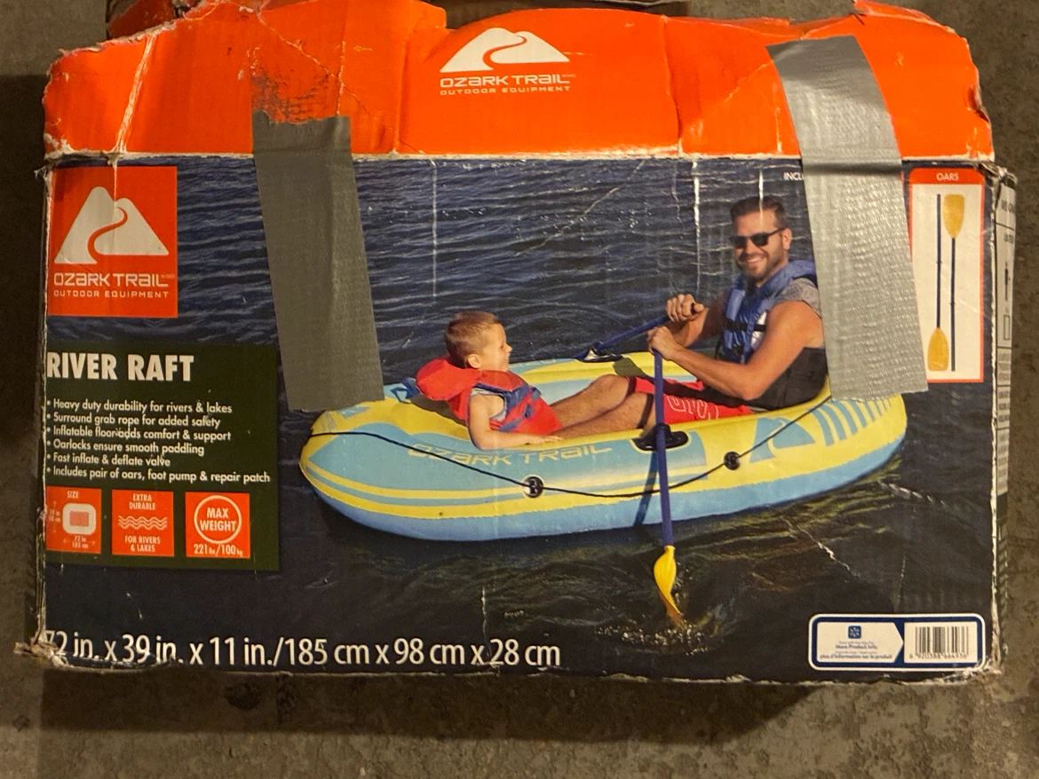 Ozark Trail River Raft with Oars, Pump & Patch